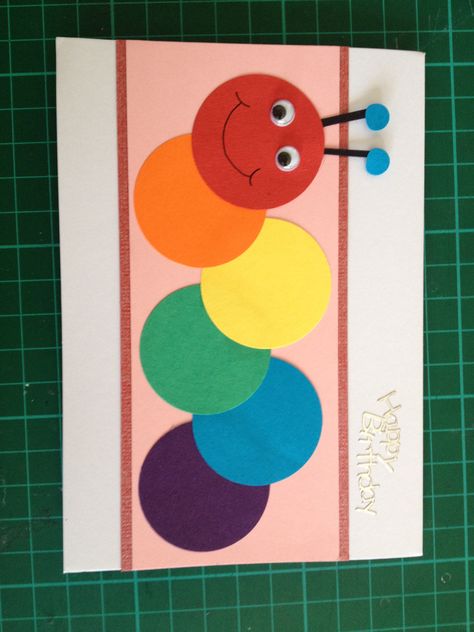 Caterpillar card Catipillar Craft Toddler, Inchworm Craft, Paper Caterpillar, Caterpillar Activity, Caterpillar Art, Preschool Creative Art, Caterpillar Craft, Art Activities For Toddlers, Toddler Art Projects