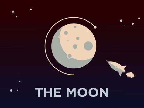 Dribbble - Moon Illustration by Jahit Janberk Moon Illustrator, Moon Illustration Art, Moon Illustrations, Space Logo, Moon Logo, Space Illustration, Moon Illustration, Abstract Illustration, Floral Illustration