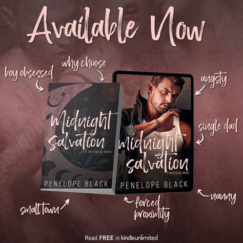 The thrilling conclusion to the bestselling Rosewood trilogy whisks you away into a gripping romance of page-turning suspense, addicting why choose romance, and jaw-dropping small-town secrets. Midnight Salvation by @authorpenelopeblack is now LIVE! Download today or read for FREE with #kindleunlimited Amazon: https://bit.ly/3S5ROhP Amazon Worldwide: https://mybook.to/MidnightSalvation Add to Goodreads: https://bit.ly/48HdeIZ Midnight Salvation is a small town, why choose romance, and the... Why Choose Romance Books, Why Choose Romance, Read For Free, Wall Pics, Leading Men, Barbie Doll Accessories, Whisks, Aesthetic Wall, House Of Cards