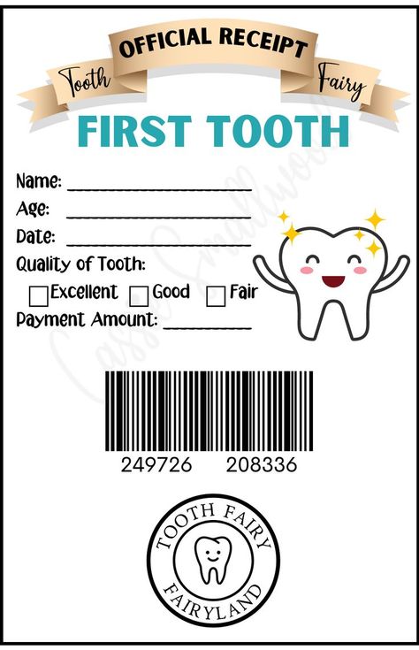 First tooth fairy receipt DIY tooth fairy ideas editable and fillable pdf Letter To Tooth Fairy For Lost Tooth, Tooth Fairy Stationary Free Printable, Tooth Fairy Template Free Printable, First Tooth Celebration Ideas, First Tooth Certificate Free Printable, Tooth Fairy Ideas First Tooth, Lost First Tooth Ideas, First Loose Tooth Ideas, Tiny Tooth Fairy Letter Printable Free