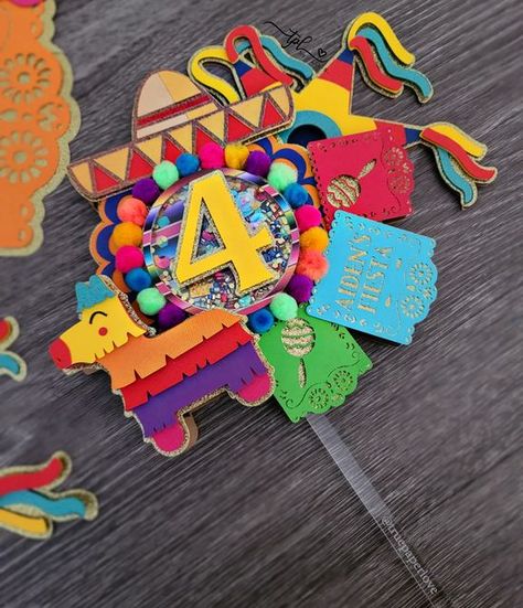 Mexican Cake Topper, Three Esta Cake Topper, 3d Cake Topper Cricut Svg, Rainbow Cricut Cake Topper, 3d Shaker Cake Toppers, Paper Butterflies, Glitter Paper, Slumber Parties, Etsy Shipping