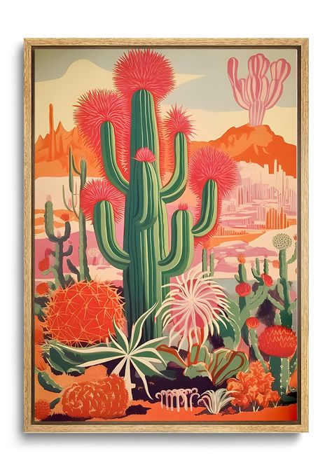 PRICES MAY VARY. Vintage Mexican Poster Wall Art: Discover the beauty of the desert with this KISSFOX Mexican Canvas Poster. This exquisite wall art features vibrant cactus and tropical plant prints in shades of green, pink, and orange. The vintage botanical floral painting brings a colorful southwestern rustic charm to any room. Crafted with canvas, this piece is not only visually appealing but also durable and long-lasting. Cactus Desert Tropical Plant Wall Decor: Perfect for adding a touch of Plant Prints, Mexican Wall, Plant Wall Decor, Rustic Pictures, Cactus Desert, Prints Vintage, Cactus Design, Nature Posters, Botanical Painting