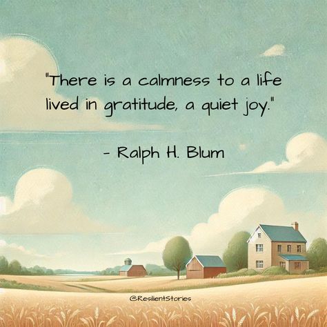 There is a calmness to a life lived in gratitude, a quiet joy. Ralph H. Blum Quotes About Quietness, Quotes About Peaceful Life, Quiet Season Quotes, Cool Calm Collected Quotes, Quietness Quotes, How To Have Peace Of Mind, Quiet Quotes Mindfulness, Calm Mind Quotes, Quiet Life Quotes