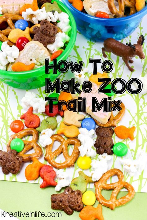 Heading to the zoo? Check out this super easy and fun snack that your kids could practically prepare themselves. It's so easy, trail mix will be your newest favorite! - Kreative in Life Class Snacks, Classroom Snacks, Zoo Trip, Animal Snacks, Easy Snacks For Kids, Preschool Snacks, Snack Mix Recipes, Fun Snacks For Kids, Summer Snacks