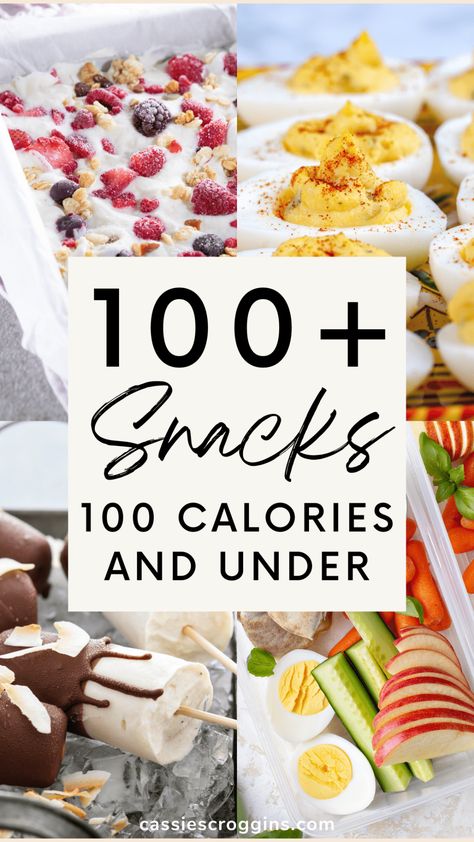 Get healthy and hit your fitness goals with this list of over 100 snacks that are 100 calories and under! If you want quick snacks, home-made snacks, or even store bought 100 calorie snacks this list has it all! After years of trying I finally lost 70 pounds by counting calories! Lose weight and get fit with these 100+ snacks under 100 calories! #fitness #healthyrecipes #cassiescroggins Under 100 Calorie Snacks, Cal Deficit, Healthy Store Bought Snacks, Dairy Snacks, Store Bought Snack, Calorie Snacks, Snacks Under 100 Calories, 100 Calorie Snacks, Vegetable Snacks