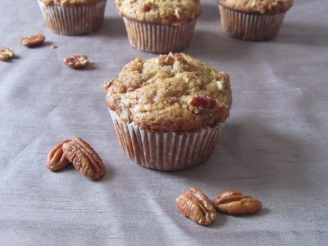 Maple Pecan Muffins, Hummingbird Bakery Recipes, Pecan Muffins Recipe, Loaf Bread Recipe, Hummingbird Bakery, Pecan Muffins, 4 In A Row, Maple Pecan, Holiday Breakfast