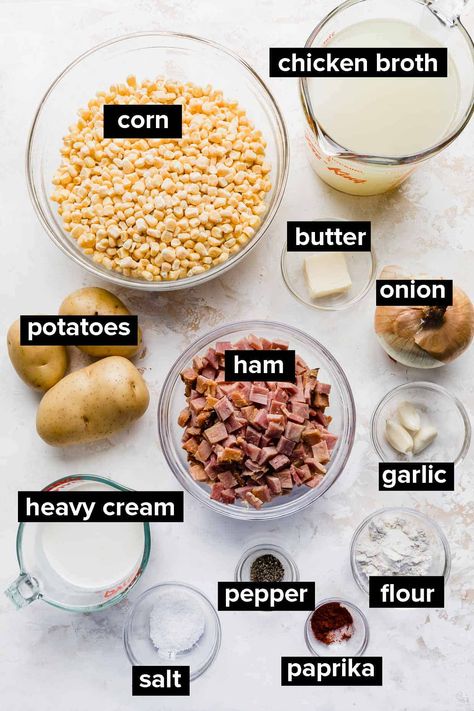 Ham Corn Chowder Recipe, Ham And Corn Chowder Soup, Ham Chowder Soup, Ham And Potato Soup Crockpot, Ham Potato Corn Chowder, Ham Corn Chowder, Ham And Potato Chowder, Ham And Corn Chowder, Corn Chowder With Ham