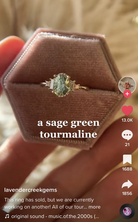 Sage Green Tourmaline Ring, Sage Wedding Ring, Pale Green Engagement Ring, Sage Green Wedding Ring, Sage Green Engagement Ring, Light Green Engagement Ring, Weddin Rings, Ethereal Rings, Green Engagement Ring