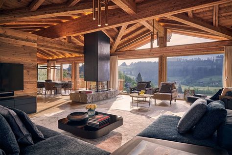 Dröm Hus Planer, Chalet Modern, Chalet Interior Design, Mountain Home Exterior, Mountain Interiors, Modern Chalet, Chalet Interior, Chalet Design, Cottage Style House Plans