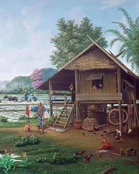 Agriculture Pictures, Beautiful Scenery Drawing, Village Scene Drawing, Disney Movie Art, Friends Always, Filipino Art, Scene Drawing, Indian Art Gallery, Dreamy Artwork