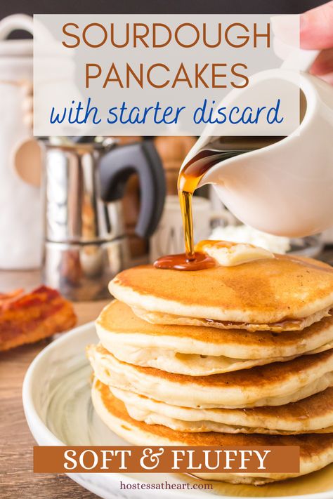 Use your sourdough discard to make this amazingly delicious, light, fluffy, soft sourdough pancakes recipe. Sour Dough Pancakes With Discard, Sourdough Discard Buttermilk Pancakes, Sourdough Discard Pancakes Small Batch, Sourdough Discard Pancakes Recipe, Sourdough Discard Pancakes Quick, Sourdough Discard Recipes Pancakes, Sourdough Pancakes Discard, Sourdough Discard Pancakes, Discard Pancakes