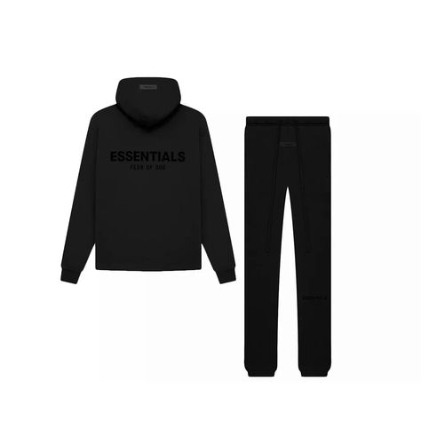 Fear of God Essentials SS22 Hoodie & Pants Set Black Black Essentials Hoodie Outfit, Essentials Outfit, Black Essentials, Essentials Hoodie, Hoodie Pants, Fear Of God Essentials, Hoodie Set, Hoodie Outfit, Fear Of God