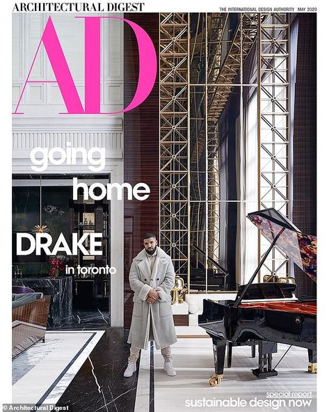 Toronto Mansion, Drake Toronto, Drake Rapper, Architectural Digest Magazine, West Village Townhouse, Aubrey Drake, Top Architects, Dj Khaled, Kelly Wearstler