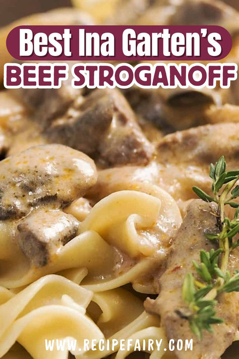 Indulge in the creamy comfort of Ina Garten’s Beef Stroganoff, where every bite is a journey into extraordinary flavors. A beloved staple in my kitchen, this recipe transforms the ordinary into something truly unforgettable. Join me in savoring the rich and heartwarming delight that's sure to impress at any table. Click now for the extraordinary experience! Ina Gardner Recipes, Taste Of Home Beef Stroganoff, Betty Crocker Beef Stroganoff Recipe, German Beef Stroganoff Recipe, Beef Stroganoff With Stew Meat Stove Top, Beef Stroganoff Ina Garten, Stove Top Stroganoff Recipe, Main Dishes For Dinner Beef, Country Recipes Southern