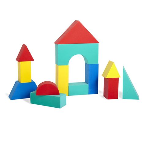 Foam Building Blocks, Sensory Toys For Kids, Motor Coordination, Kids Play Toys, Quiet Play, Foam Blocks, Construction Toys, Gross Motor, Color Shapes