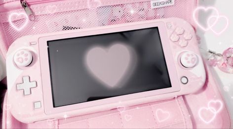 Nintendo Girl, Nintendo Lite, Aesthetic Gaming, Gamer Stuff, Pink Games, Kawaii Games, Nintendo Switch Case, Soft Pink Theme, Nintendo Switch Accessories