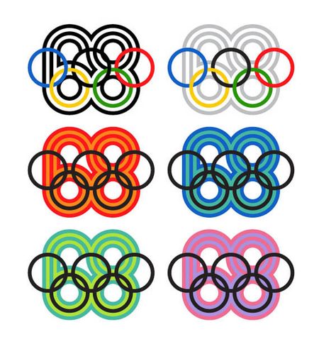 Lance Wyman – Mexico 68 Olympics identity Mexico Olympics, Olympics Graphics, Lance Wyman, 1968 Olympics, Olympic Logo, Arte Punk, Timeline Design, Design Guidelines, Visual Identity Design