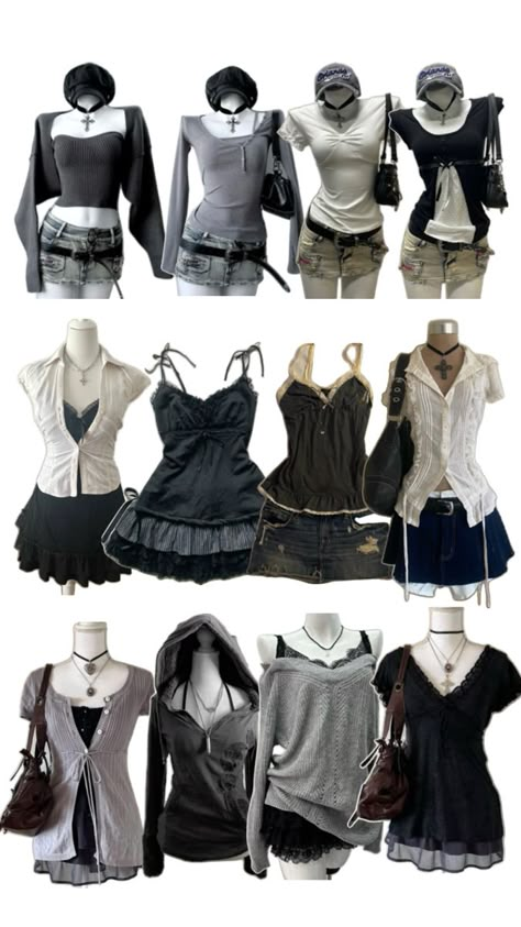 𝐛𝐚𝐬𝐞𝐝 𝐨𝐧 𝐒𝐡𝐨𝐮𝐣𝐨 𝐚𝐞𝐬𝐭𝐡𝐞𝐭𝐢𝐜 !! Dollcore Outfits, Shoujo Aesthetic, Dark Coquette, Simple Trendy Outfits, Alternative Outfits, Dream Style, Really Cute Outfits, Edgy Outfits, Horror Game