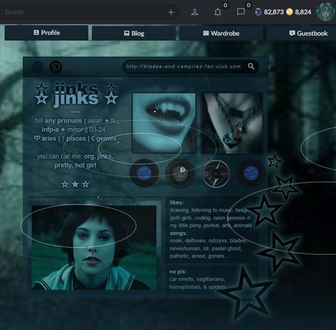 everskies twilight inspired layout

tags: grunge kawaii core goth neon genesis evangelion tiktok coding rains stars aesthetic sanrio y2k brandy melville lolita cluttercore outfits jacob art anime chainsaw man roblox doll vocaloid hatsune miku kuromi cullen alice edward bella vamps vamp vampirerbert pattinson kristen stewart dark goth My Little Pony, Layout, Songs, Everskies Layout, Car Smell, Listening To Music, Guest Book, Coding, Screen