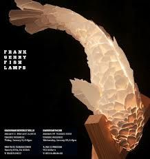 gagosian preview invitation 3d Templates, Fish Lamp, Art Newspaper, Diy Lampe, Bookcase Styling, Lighting Concepts, Frank Gehry, Fish Sculpture, Light Sculpture