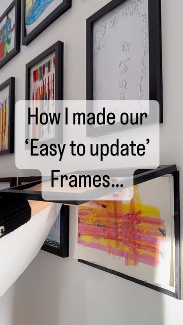 Changeable Art Frames, Storage Picture Frame, Hinge Picture Frame, Diy Front Opening Picture Frame, Diy Magnetic Frame, Diy Changeable Art Frame, Easy Change Picture Frame, Diy Magnetic Picture Frame, Diy Kids Art Display Frame