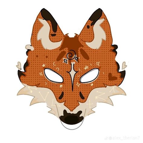 Red Fox Therian Mask Ideas, Therian Mask Fox Ideas, Therian Mask Ideas Fox Red, Therian Fox Mask Ideas, Fox Therian Mask Ideas, Fox Mask Drawing, Fox Mask Ideas, Therian Fox Mask, Fox Therian Mask