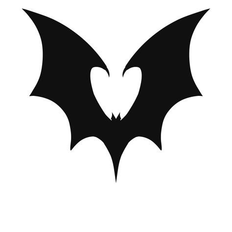 Heart Bat Tattoo, Bat Graphic Design, Bat Heart Tattoo, Simple Goth Drawings, Goth Design Graphic, Simple Bat Drawing, Easy Bat Drawing, Bat Drawing Easy, Vampire Teeth Tattoo