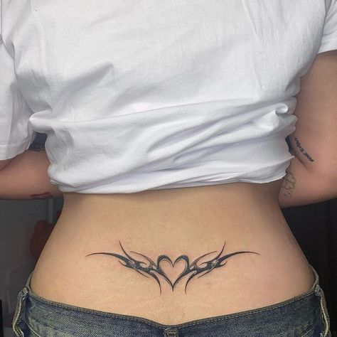 ★ tramp stamp tattoo ★ design from my flash sheet !! <3 Jan booking open 🎀 book an appointment via line ✨ | Instagram 42 Tattoo, Tato Minimal, Tramp Stamp Tattoos, Waist Tattoos, Tattoos Infinity, Pretty Tattoos For Women, Discreet Tattoos, Ink Pens, Spine Tattoos