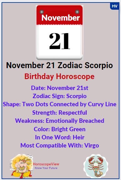 November 21 Zodiac Sign, Personality Characters, Positive And Negative Traits, Zodiac Predictions, Birthday Personality, Zodiac Sign Scorpio, Zodiac Characteristics, Know Your Future, Birthday Horoscope