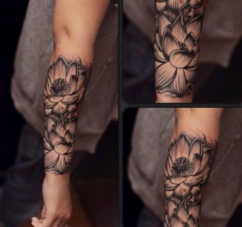 Lotus Tattoo Men, Tattoo Finder, Lotusblume Tattoo, Men Flower Tattoo, Cute Couple Tattoos, Flower Tattoo Back, Cool Forearm Tattoos, Flower Tattoo Arm, Forearm Tattoo Women