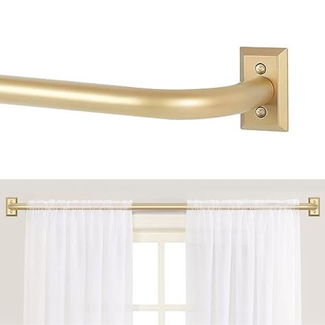 Bedroom Curtain Rods, Blackout Curtain Rod, Wall Wrap, Wrap Around Curtain Rod, Curved Curtain Rods, Gold Curtain Rods, Outdoor Curtain Rods, Installing Curtain Rods, Window Wrap