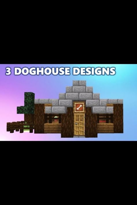 Dog House Minecraft, Big Dog House, Minecraft House Decor, Minecraft Dogs, Cottage Minecraft, Minecraft Hacks, Minecraft Welten, Minecraft Food, Shepard Dog