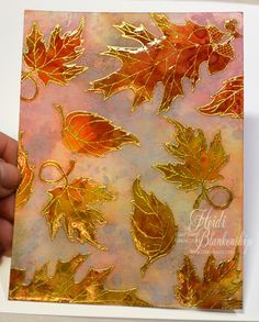 Alcohol Paintings, Background Techniques, Distress Ink Techniques, Ribbon Store, Before School Starts, Fall Greeting Cards, Autumn Cards, Art Trading Cards, Ink Blending