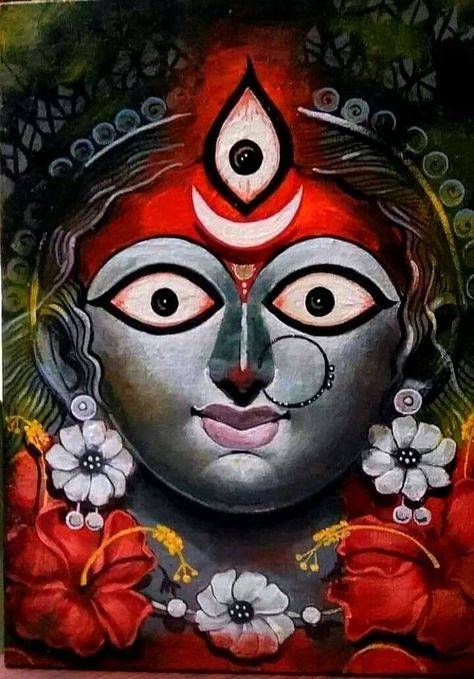 Kaali Maa Painting Abstract, Kali Drawing Goddesses, Kali Maa Paintings Abstract, Kali Mata Paintings, Kaali Maa Painting, Devi Durga Paintings, Kali Ma Drawing, Maa Durga Painting On Canvas, Ma Kali Drawing