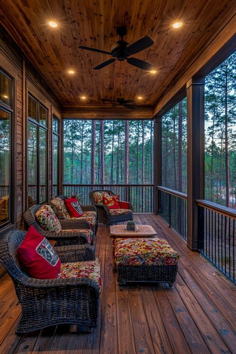 Upgrade your porch on a budget with these 20 creative ceiling ideas! Cheap wood, beadboard, and metal finishes work beautifully for three-season, vaulted, or enclosed outdoor spaces. 3 Season Porch Ideas, Wood Beadboard, 3 Season Porch, 3 Season Room, Porch Ceiling, Enclosed Patio, Screened In Patio, Small Porches, Covered Decks