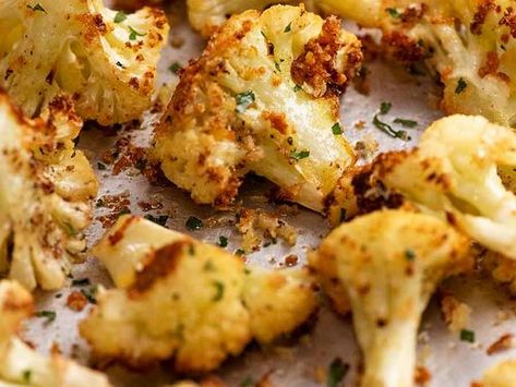 Baked Cauliflower Recipes, Roasted Veges, Recipe Tin Eats, Green Cauliflower, Roasted Pumpkin Recipes, Steaks Recipes, Baked Cauliflower Recipe, Easy Cauliflower Recipes, Easy Roasted Cauliflower