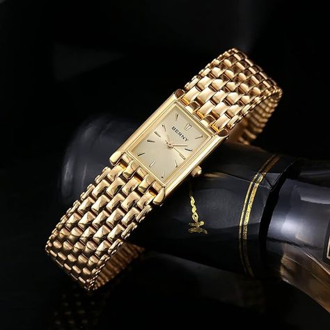 Gold Watch For Women, Gold Watches For Women, Gold Clock, Golden Quartz, Gold Watches Women, Gold Watches, Simple Face, Watch For Women, Watches For Women