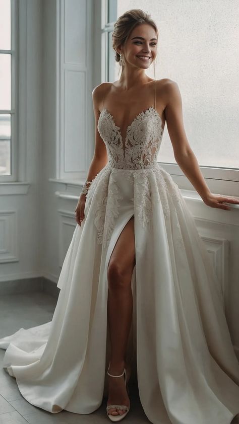 Explore 15 Simple Yet Elegant Wedding Dress Ideas for the Classy Bride** ** - TecArticles Detailed Wedding Veils, Elegant Rustic Wedding Dress, Romantic Off The Shoulder Wedding Dress Fairytale, Wedding Dress Attachable Skirt, Dreamy Wedding Dress Romantic, Dreamy Wedding Dress Romantic Elegant, Fairytale Wedding Dress Enchanted, Fairy Core Wedding Dress, Elegant Timeless Wedding Dress