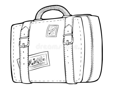 Coloring page - line art travel bag, luggage. Suitcase #Sponsored , #sponsored, #paid, #page, #art, #luggage, #line Travel Bag Drawing, Suitcases Drawing, Luggage Drawing, Suitcase Drawing, Suitcase Tattoo, Suitcase Illustration, Line Art Travel, Workshops Ideas, Airplane Coloring Pages