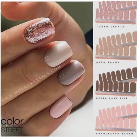 Nail Color Combos, Nagellack Trends, Dry Nail Polish, Dry Nails, Sparkly Nails, Neutral Nails, Color Street Nails, Nail Arts, Nail Polishes