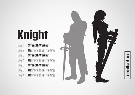 Training Guide Knight Workout, Assassin Training, Knight Training, Darbee Workout, Darebee Workout, Exercise Schedule, Parkour Training, Army Workout, Challenges Fitness