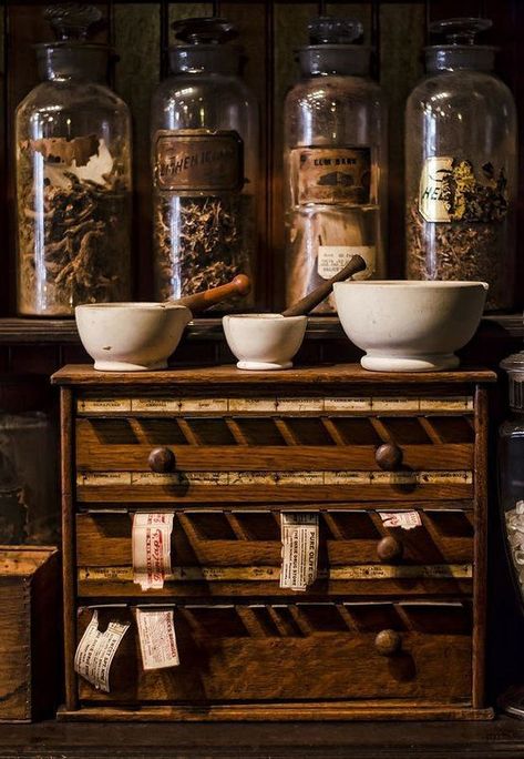 Making Potions, Apothecary Decor, Magia Das Ervas, Apothecary Cabinet, Herbal Apothecary, Witch Aesthetic, Tea Shop, 그림 그리기, Apothecary