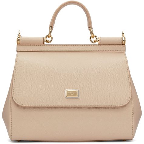 Dolce & Gabbana Rose Sicily Bag Structured Purse, Nude Handbag, Sicily Bag, Man Shoulder, Beige Purse, Structured Handbags, Dolce And Gabbana Handbags, Beige Purses, Beige Handbags