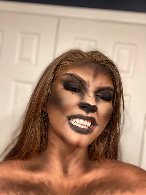 Men’s Wolf Makeup, Womens Wolf Makeup, Scary Lion Costume, Wear Wolf Makeup, Wearwolf Makeup Woman Halloween, She Wolf Costume Makeup, Wolf Face Makeup, Werewolf Woman Costume, Werewolf Makeup Kids Easy