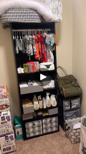 400K views · 31K reactions | I love the way my Baby’s DIY Closet turned out! 🩵 What DIY projects are you working on? Comment below! 

#diy #diyprojects #diycloset #pregnant | Chanelle Epps | theronpuyot · Original audio Diy Baby Closet Bookshelf, Baby Closet Ideas, Diy Baby Closet, Checklist Newborn, Diy Nursery Closet, Closet Bookshelves, Baby Checklist Newborn, Diy Clothes Storage, Nursery Nook