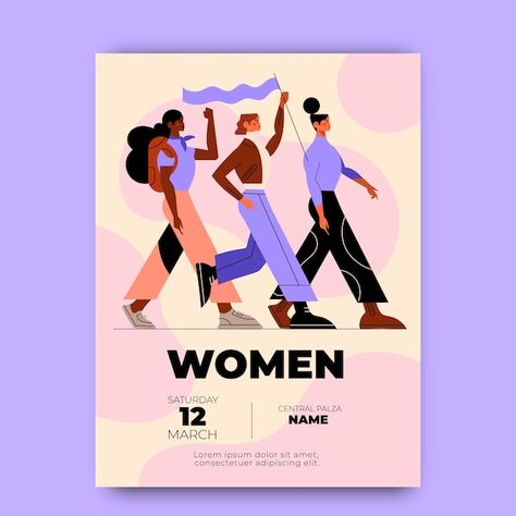 Email Marketing Design Inspiration, Women's History Month, Female Symbol, Email Marketing Design, Women's History, Vertical Poster, Women’s History, Womens History Month, Woman Illustration