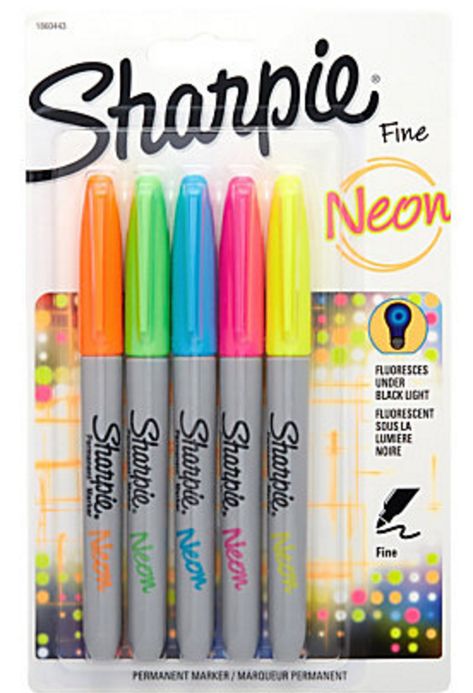 Neon Markers, Sharpie Permanent Markers, Sharpie Markers, Highlighters Markers, Cute School Supplies, Drawing Supplies, Alcohol Markers, Markers Set, Marking Tools