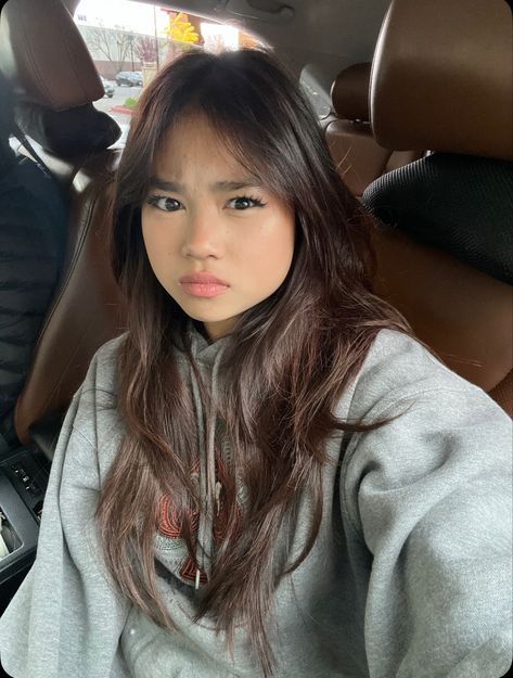 Filipino Face Claim Female, Waisan Girl Face Claim, Pretty Asians With Long Hair, Wasian Female, Filipina Hairstyle, Filipina Hairstyles, Filipino Makeup Looks, Filipino Haircut, Makeup Filipino