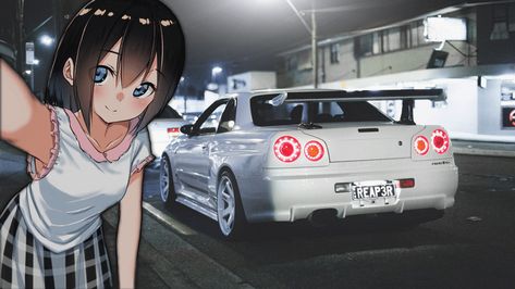 Jdm Girls, 1366x768 Wallpaper Hd, Car Banner, Hd Wallpapers For Laptop, Nissan Gtr R34, 90s Wallpaper Hip Hop, Gtr R34, Jdm Wallpaper, Nissan Gtr