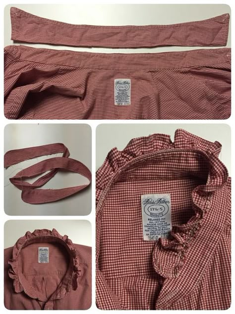 Ropa Upcycling, Mens Shirt Refashion, Projek Menjahit, Altered Clothing, Upcycle Clothes Diy, Upcycle Shirt, Upcycle Sewing, Shirt Refashion, Small Clothes